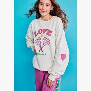 Iscream x Theme - Love Tennis Club Sweatshirt - girls large (14)